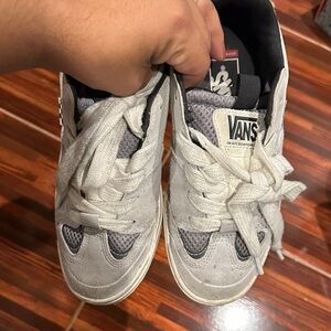 Vans Classic Gray and White Sneakers